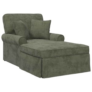 vidaXL Chaise Lounge z Fartuszkiem zielony 157 x 91 x 91 cm ARES