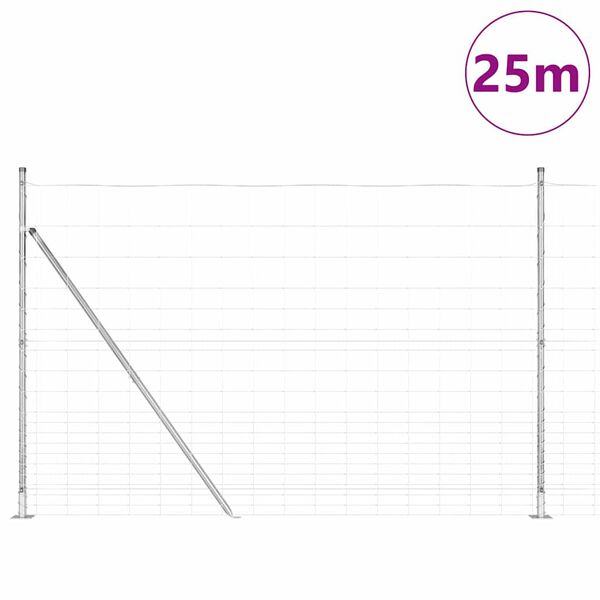 vidaXL Słupek ogrodzeniowy. Galwanizowany 25 x 1,6 m Stal