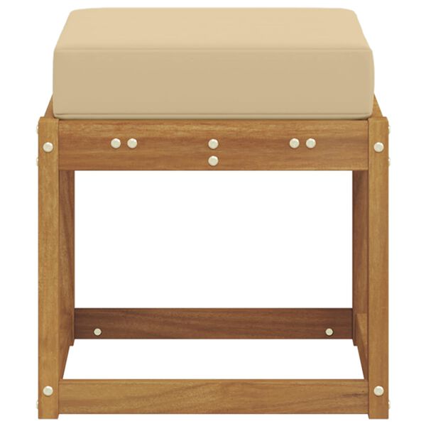 vidaXL Stołek Ławka na Zewnątrz Lite Drewno Akacji Naturalny