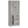 vidaXL Witrynka szary dąb sonoma 69,5x34x180cm materiał drewnopochodny