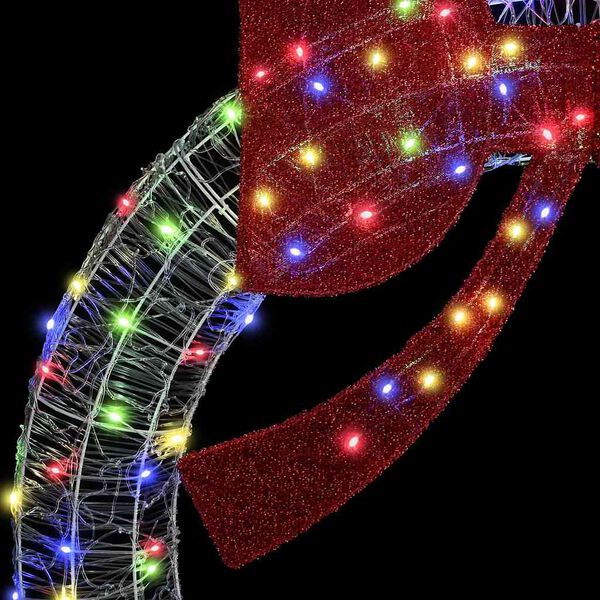 vidaXL Wianek z 60 diodami LED Wielokolorowe 75 cm Akryl