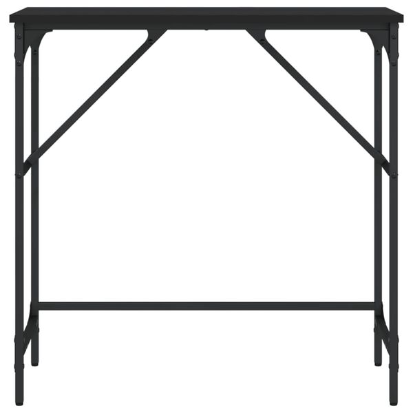 vidaXL Stolik konsolowy, czarny, 75x32x75 cm, materiał drewnopochodny