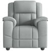 vidaXL Rozkładany fotel masujący, jasnoszary, obity tkaniną