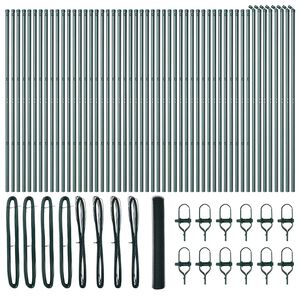 vidaXL Sześcioramienna podstawa ogrodzenia 100 x 1 m Stal pokryta PVC