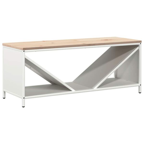 vidaXL Stojak na drewno opałowe z drewnianym blatem, 100,5x35,5x40 cm