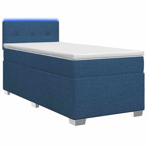 vidaXL Ł&oacute;żko Box Spring z materacem i LED niebieski 80 x 200 cm