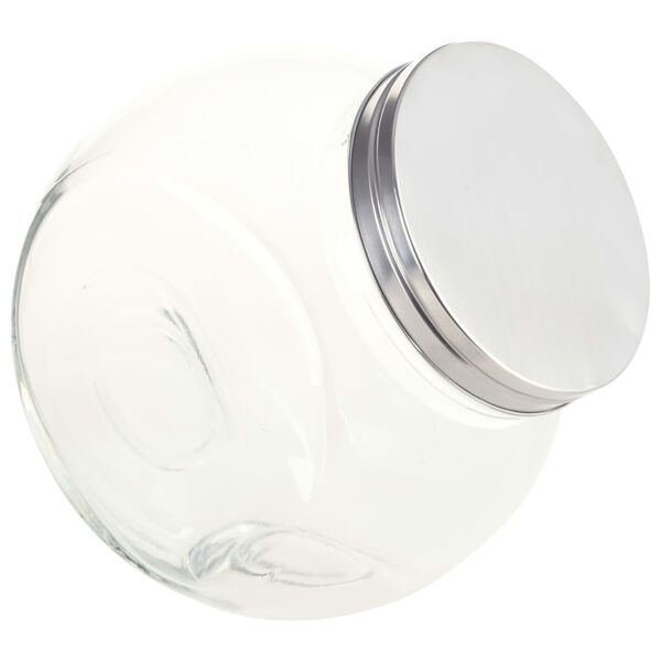 vidaXL Słoiki na słodycze, 6 szt., 19,5 x 13,5 x 19,5 cm, 3000 ml