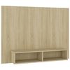 vidaXL Wisząca szafka pod TV, dąb sonoma, 120x23,5x90 cm