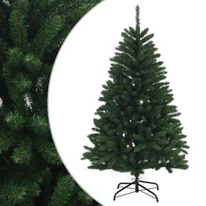vidaXL Sztuczna choinka z zawiasami 120 cm PVC Średnia zieleń
