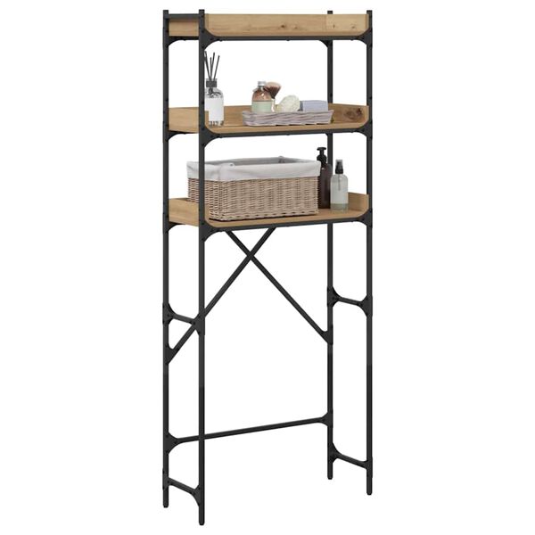 vidaXL Półka na pralkę z półką Dąb rzemieślniczy 67 x 25 x 163 cm