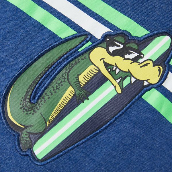 Koszulka dziecięca, ciemnoniebieski melanż, 140