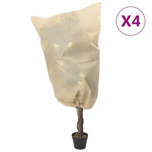 vidaXL Kaptury ochronne ze ściągaczami, 4 szt., 70 g/m&sup2;, 0,8x0,8 m