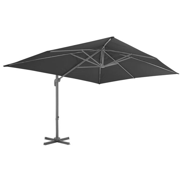 vidaXL Parasol ogrodowy Cantilever z aluminiowym drążkiem 400x300 cm, antracytowy
