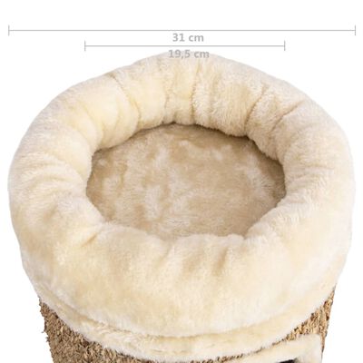 vidaXL Domek dla kota z luksusową poduszką, 33 cm, trawa morska