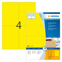 HERMA Samoprzylepne etykiety, 105x148 mm, 100 arkuszy A4, żółte