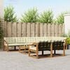 vidaXL Zestaw sof na zewnątrz z poduszką 9 pcs Naturalny i Kremowy