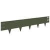 vidaXL Krawężnik do trawnika 30 szt. 100 x 20 cm Stal Oliwkowy zielony