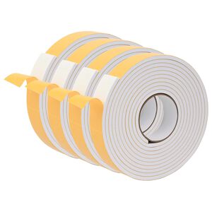 vidaXL Taśma samoprzylepna z pianki 4 szt. Biały 40mm x 5m Pianka CR