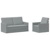 vidaXL Zestaw Sof 2 pcs jasnoszary tkanina