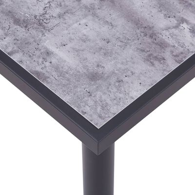 vidaXL Stół jadalniany, czarny i betonowy szary, 120x60x75 cm, MDF