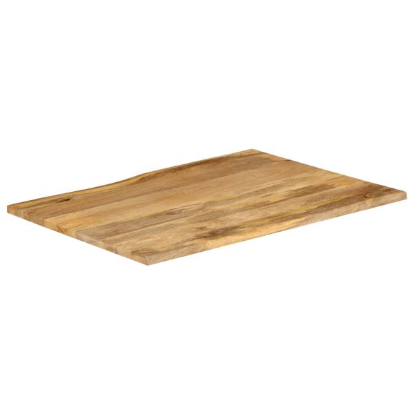 vidaXL Blat stołu, 100x80x2,5 cm, naturalna krawędź, lite drewno mango