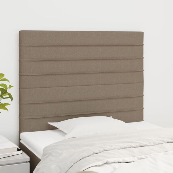 vidaXL Zagł&oacute;wek taupe 80x5x118/128 cm tkanina