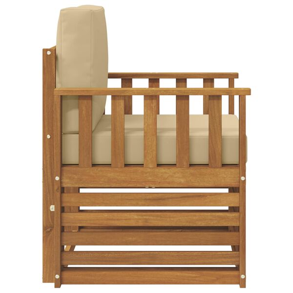 vidaXL Zestaw sof na zewnątrz Lite drewno akacjowe i poliester