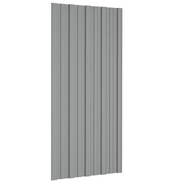 vidaXL Panel dachowy 36 pcs Szary 100 x 45 cm Stal galwanizowana