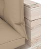 vidaXL Ogrodowa sofa 2-os. z palet, z poduszkami, drewno sosnowe