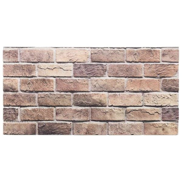 vidaXL Panele ścienne 10 pcs Brązowy i szary 100 x 50 cm Pianka EPS