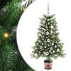 vidaXL Choinka z 150 diodami LED z podstawą Zielony 90 cm PE