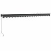 vidaXL Zwijana markiza, antracytowa, 5x3 m, tkanina i aluminium