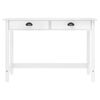 vidaXL Stolik konsolowy Hill, 2 szuflady, 110x45x74 cm, lita sosna