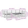 vidaXL Zestawy sof 7 pcs Naturalny Lite Drewno Akacji