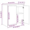 vidaXL Bufet z szufladą 3 pcs Stare drewno 70 x 41 x 75 cm