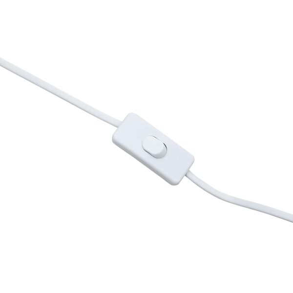 vidaXL Lampa podłogowa, wiklina, biała, 52 cm, E27