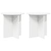 vidaXL Stojak na rośliny 2 pcs Biały &Oslash;40 x 40 cm Drewno inżynieryjne
