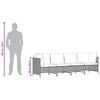 vidaXL 4-osobowa sofa ogrodowa z poduszkami, polirattan, czarna