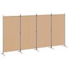 vidaXL 4-panelowy parawan Beżowy 346 x 180 cm tkanina