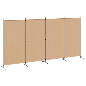 vidaXL 4-panelowy parawan Beżowy 346 x 180 cm tkanina