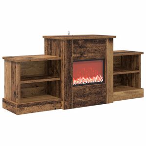 vidaXL Kominek elektryczny Stare drewno 110 x 30 x 50 cm