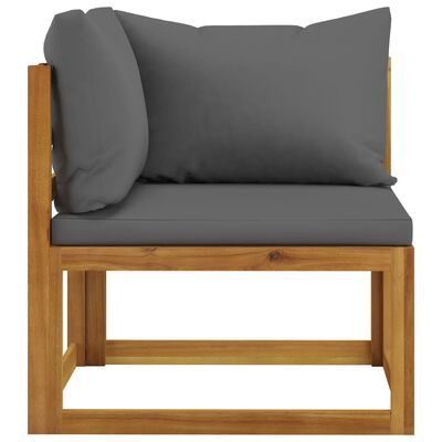 vidaXL 4-osobowa sofa ogrodowa z poduszkami, lite drewno akacjowe