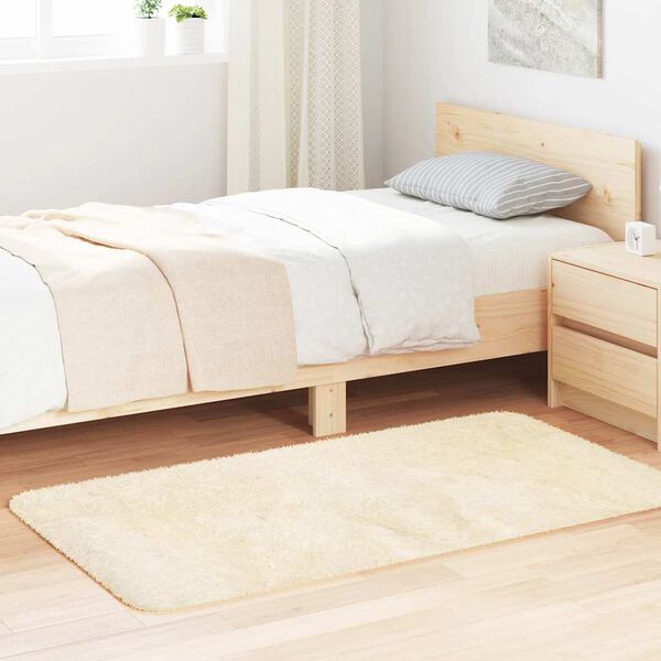 vidaXL Dywan shaggy z długim włosiem, NAVARRA, kremowy, 80x150 cm