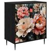 vidaXL Komoda z szufladami BORNE Jasny print peonii 66 x 36,5 x 76 cm