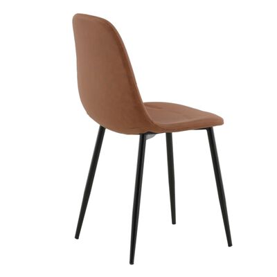 Venture Home Krzesła Polar, 2 szt., imitacja skóry, brązowo-czarne