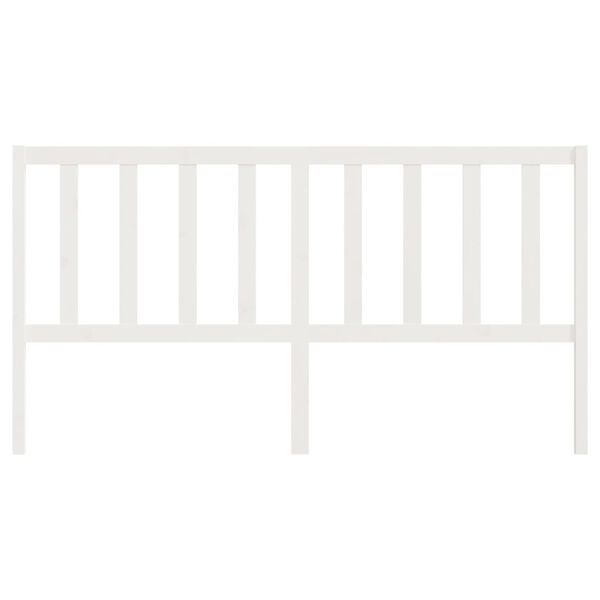 vidaXL Wezgłowie łóżka, białe, 186x4x100 cm, lite drewno sosnowe