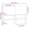 vidaXL Tapicerowane wezgłowie Ciemnoszary 150 cm Lite drewno sosnowe