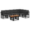 vidaXL Zestaw Sof na Ogr&oacute;d 8 szt. Czarny i ciemnoszary polirattan
