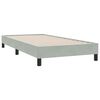 vidaXL Ł&oacute;żko Box Spring bez materaca Jasnoszary 100x210 cm Aksamit