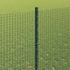vidaXL Ogrodzenie z słupkiem Zielony 1,4 x 50 m Stal i PVC